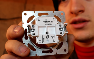 Pass-through switch - diagram ng koneksyon para sa dalawang puntos