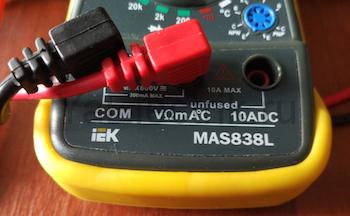 connectors for connecting multimeter probes