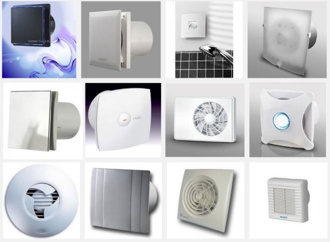 various bathroom fans