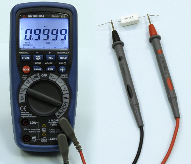 weerstandsmeting met een multimeter