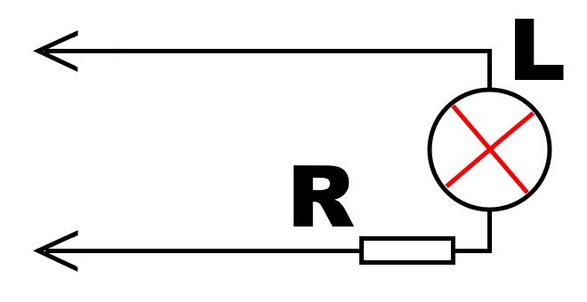 Kontrol ng circuit na may risistor