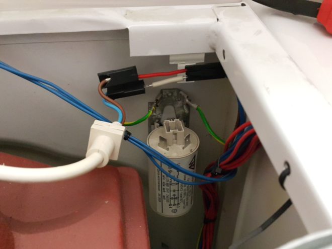 Washing machine power wiring