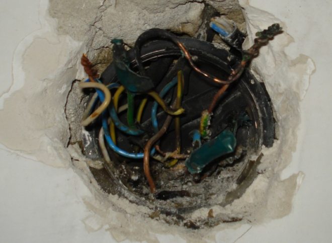 Burnt electrical wiring