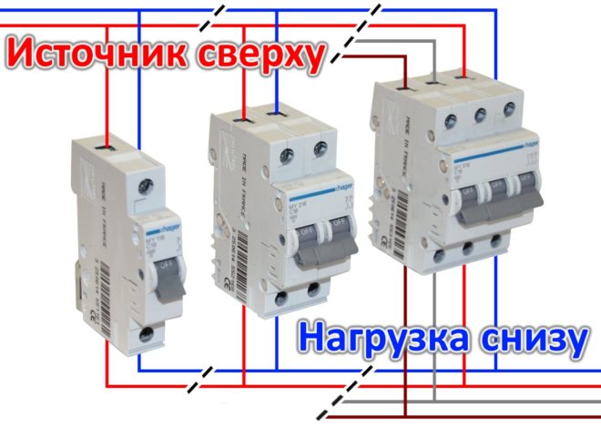 The current source is connected from the top, and the load from the bottom