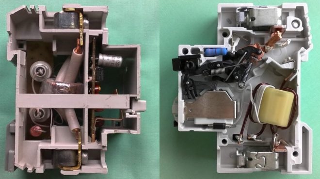 Elektronische en elektromechanische aardlekschakelaar